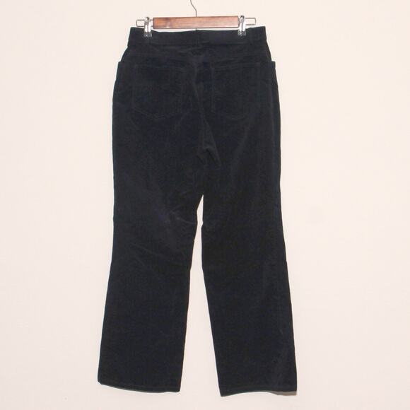 Orvis Black Corduroy Stretch Jeans Size 8 Petite Straight Leg - Picture 2 of 7
